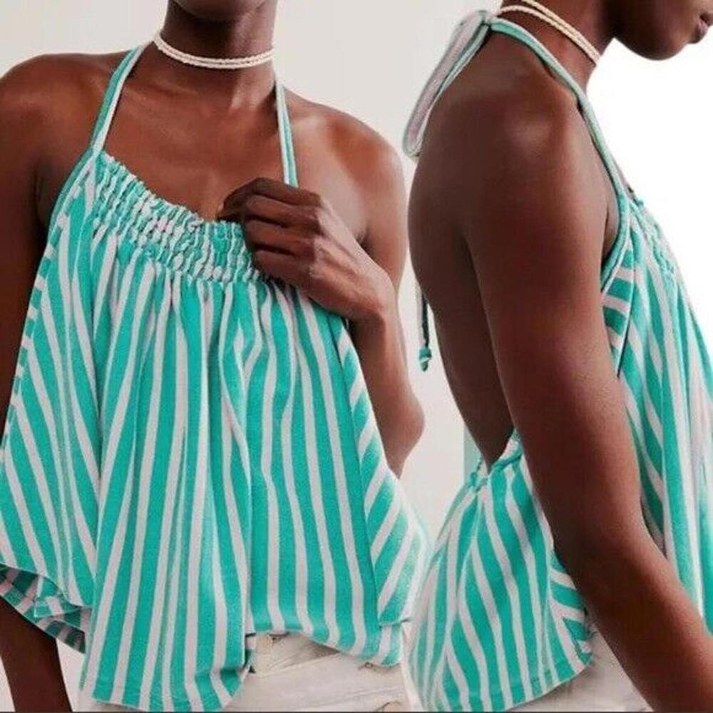 We the Free People coastal town halter top size m New
